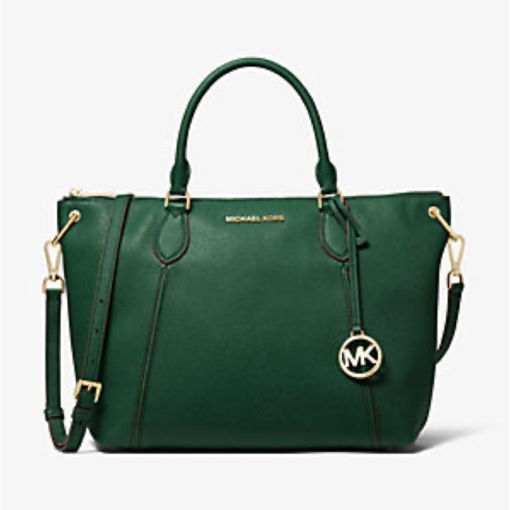 Michael Kors pebbled leather crossbody tote